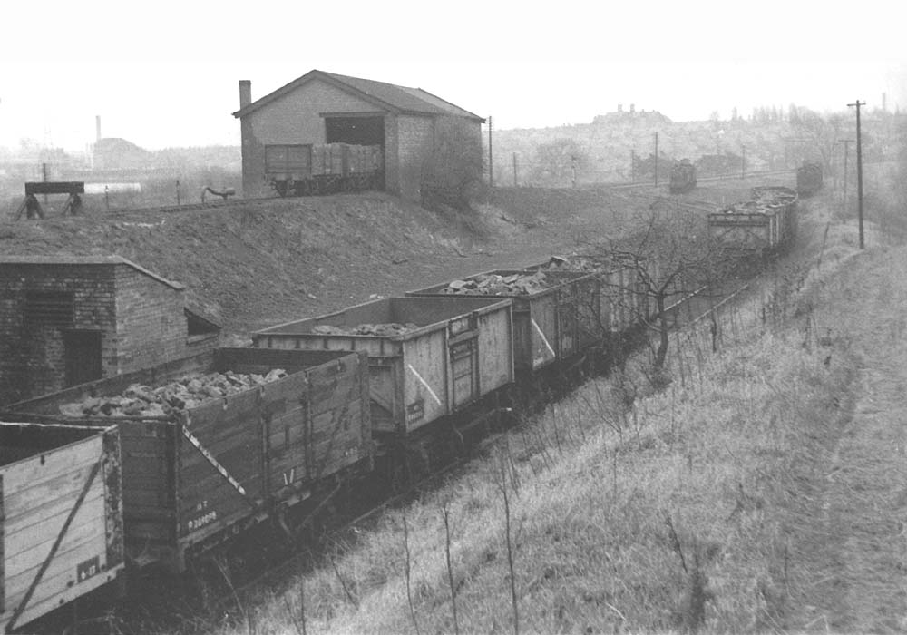 An undated view of the coaling stage at Bournville and the loco coal storage siding