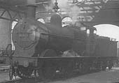 Ex-MR 3F 0-6-0 No 43523, another veteran from the Johnson era, is seen in steam inside the shed on 30th March 1958