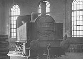 Deeley 0-4-0T No 1528, one of a class of ten, was photographed in the roundhouse at Bournville by WL Good, on Saturday 14th August 1948