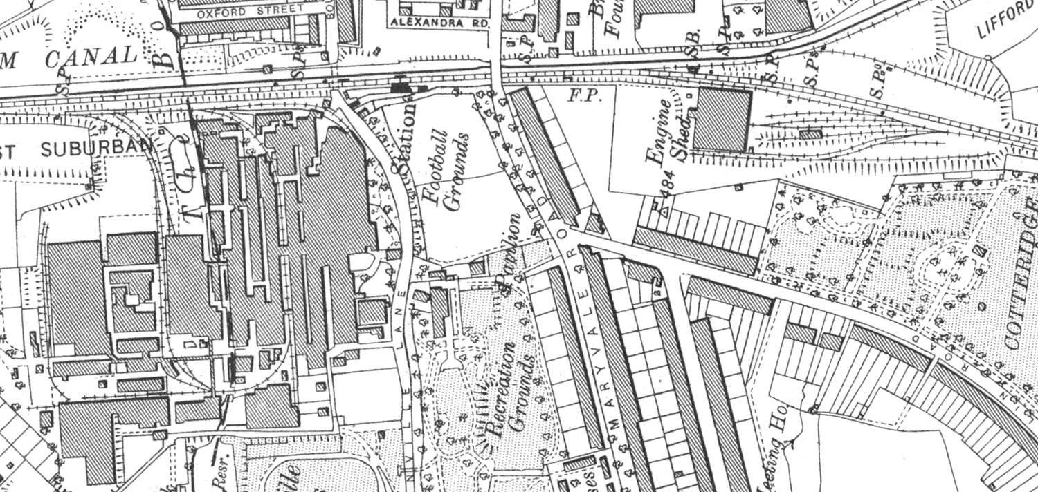 Ordnance Survey Map of Bournville Station and Cadbury's works dated 1913 and published in 1921