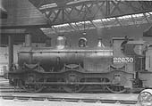 Ex-MR 0-6-0 2F No 22630 stands inside Bournville shed ready for its next turn during May 1936