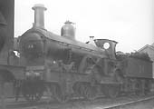 Ex-MR 2-4-0 800 class No 24 stands in line on the ash pit road ready for its next trip in February 1921
