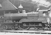 Ex-MR 2P 4-4-0 483 class No 40463 stands with steam rising from its safety valves 24th September 1950