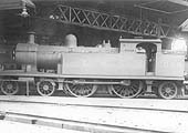 Ex-MR 2P 4-4-2T No 2099 seen side on inside the roundhouse at Bournville on Saturday 15th June 1935