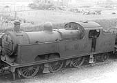 LMSR 3P 0-6-4T No 2014 stands on a siding next to allotments on Saturday 15th June 1935