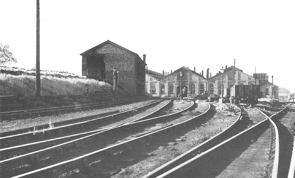 Bournville shed and coaling stage photographed in September 1936