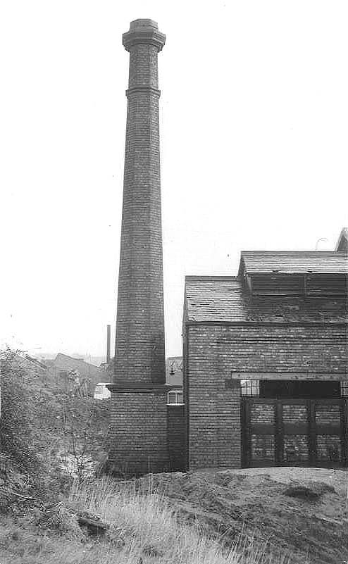 The tall chimney at the back of the shed was photographed on Friday 3rd November 1961