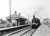 Looking from the down platform towards Camp Hill with the main station building on the up platform on the right