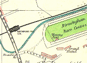 Map showing the station's location next to Birmingham Race Course and alongside Bromford Lane bridge