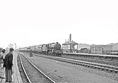 Ex-LMS 5MT 4-6-0 No 45440 passes Bromford Bridge Station with a Class A down express service on 22nd June 1957