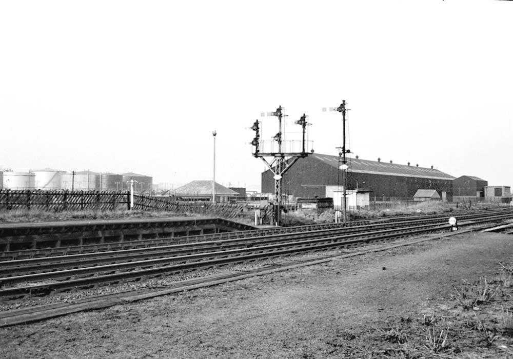 View from the eastern end of Bromford Bridge station towards the Stewarts & Lloyds factory in 1960s