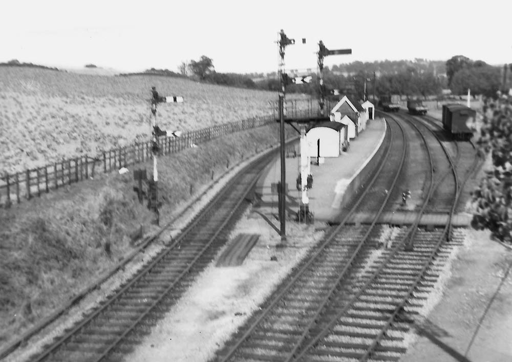 A 1959 panoramic view of Broom Junction showing the trap points on the goods yard siding