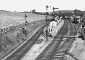 A 1959 panoramic view of Broom Junction showing the trap points on the goods yard siding