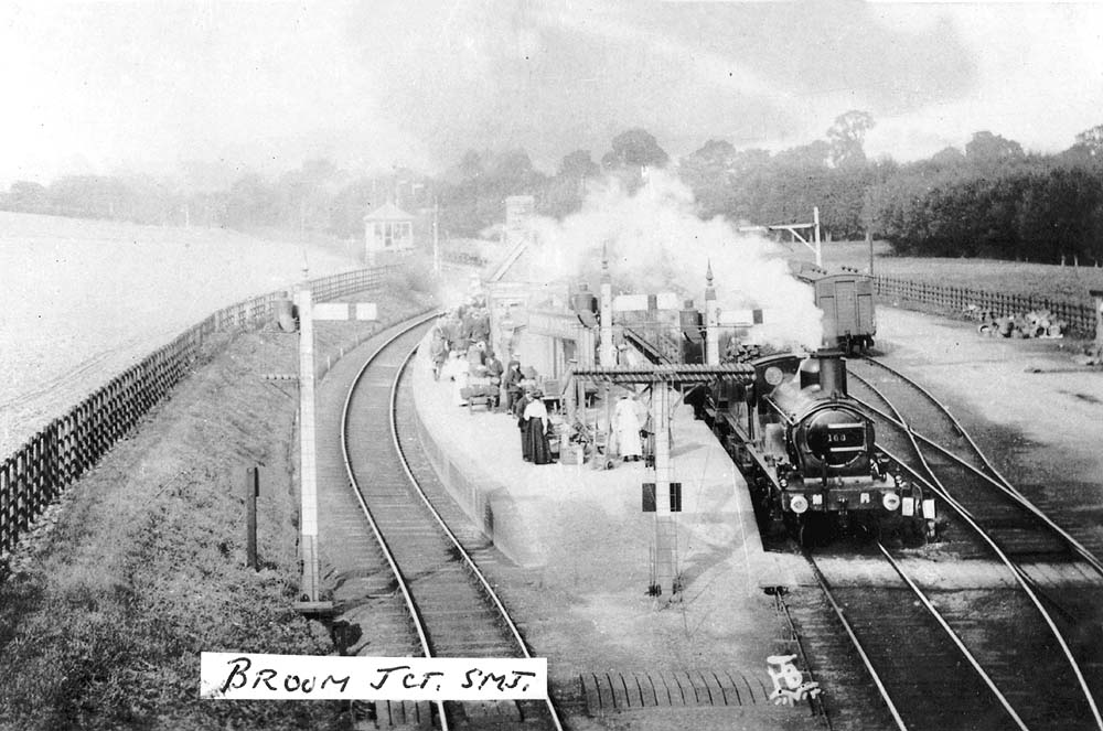 An Edwardian view of MR 2-4-0 No 168 as it heads an Ashchurch bound train