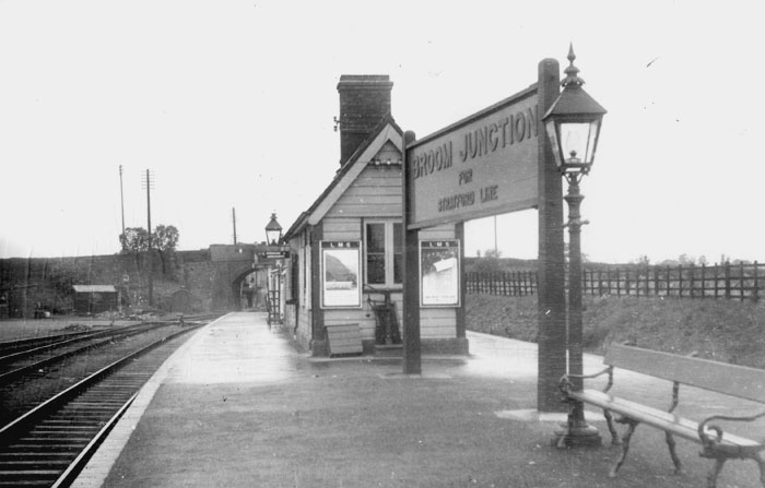 The Redditch end of the station showing the original Evesham & Redditch Railway station building