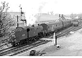 Ex-LMS 4P 2-6-4T No 42340 departs from Broom Junction station 'bunker first' to Evesham on 14th May 1960