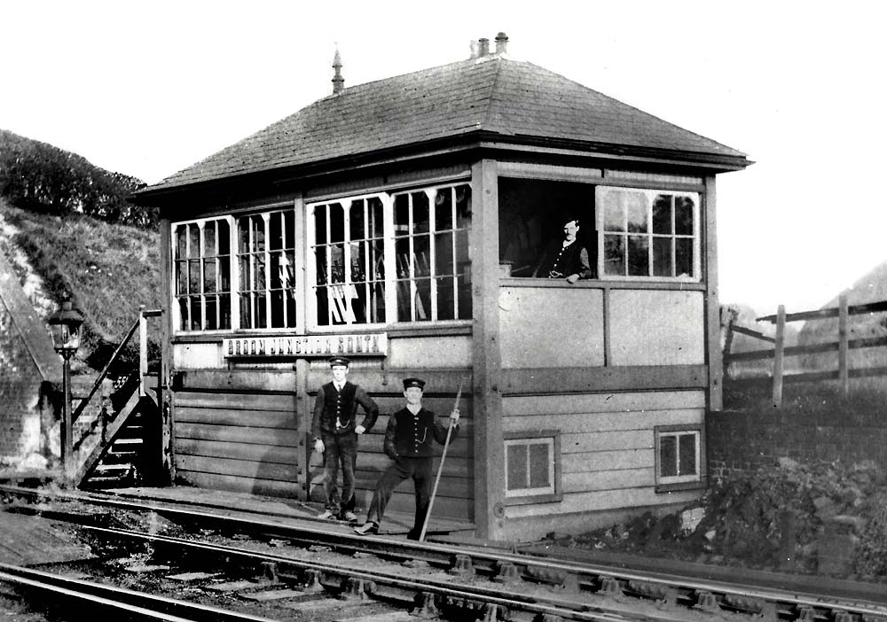 The original 1879 signal box installed to accommodate the connection with the Evesham Redditch & Stratford Railway