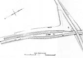 Part of an undated LMS 40ft to 1inch plan showing the station layout prior to the 1934 re-signalling