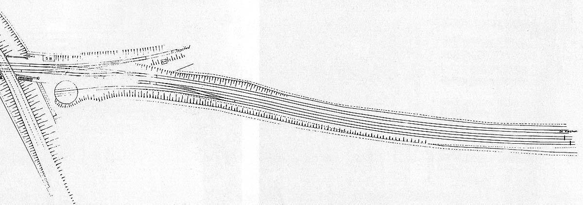 Part of an undated LMS 40ft to 1inch plan showing the junction layout prior to the 1934 re-signalling
