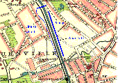 Map showing the location of Cadbury's exchange sidings in relation to the main factory and the Waterside complex
