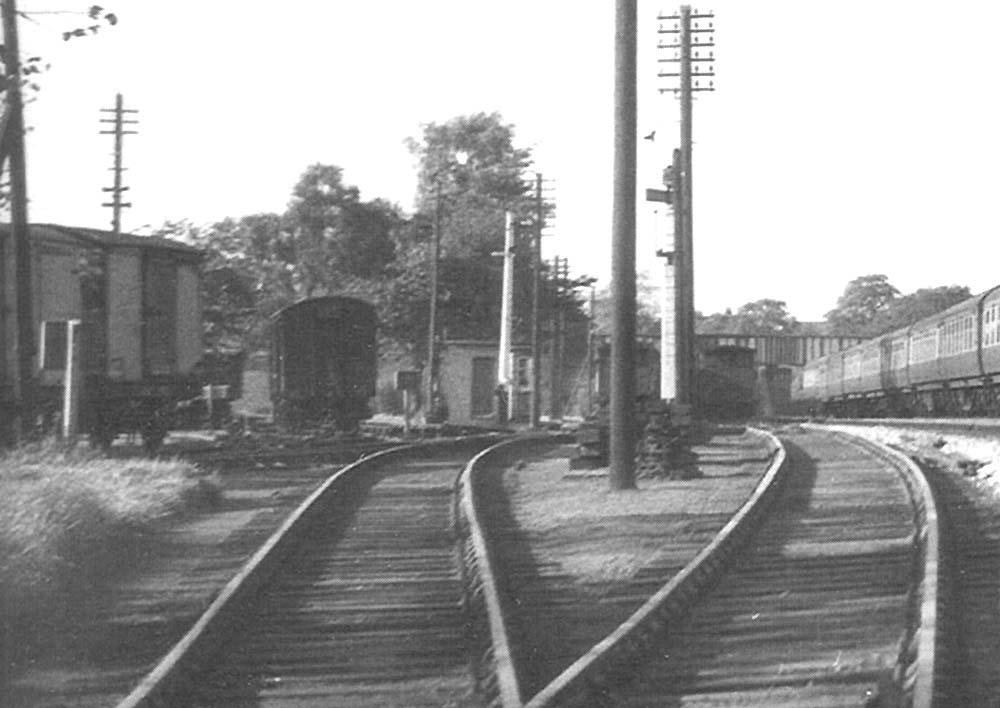 Close up showing the sidings running from the factory complex to the weighbridge and on the left, to the Waterside complex