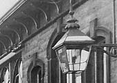 Close up of the earlier Midland Railway style of gas lamp with its wider base found at Camp Hill station