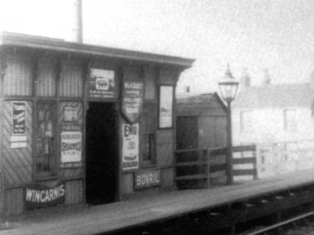 Close up of the additional timber framed and clad waiting room situated on Camp Hill station's up platform