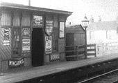 Close up of the extra timber framed and clad waiting room situated on Camp Hill station's up platform