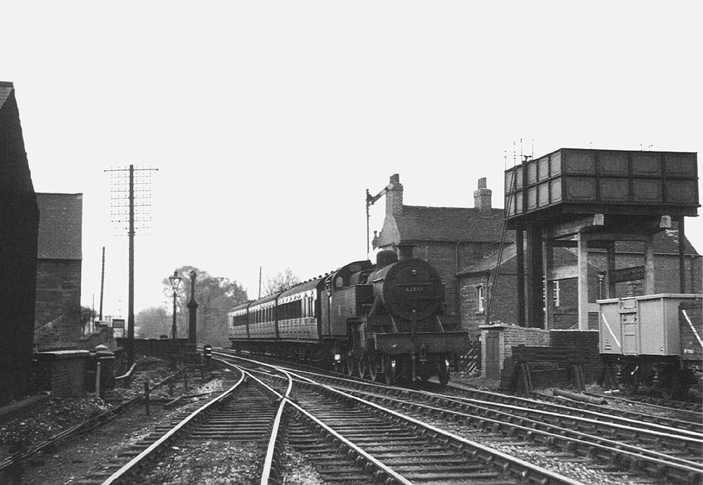 Ex-LMS 2-6-4T 4P No 42337 is seen approaching Camp Hill with a local passenger service on 8th May 1955