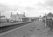Looking towards New Street along the station's up platform with the goods yard on the left