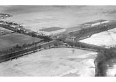 Fifth of seven aerial photographs showing the British Industries Fair exhibition hall and Castle Bromwich station and goods yard