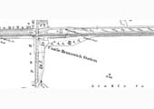 Close up of the 1886 25 inch to the mile Ordnance Survey Map showing the original two platform Castle Bromwich station and goods yard with single siding