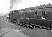 Ex-LMS 4P 4-4-0 'Compound' No 41157 departs Castle Bromwich station on an up service on 15th May 1959