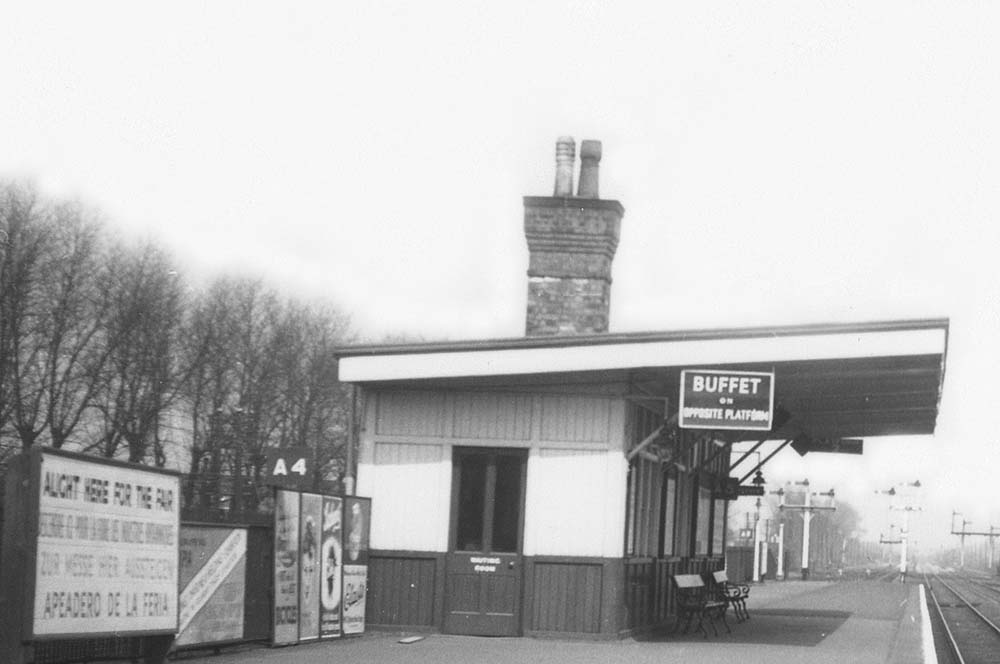 Close up of the up platform's passenger facilities which housed a both a general and a separate ladies waiting room