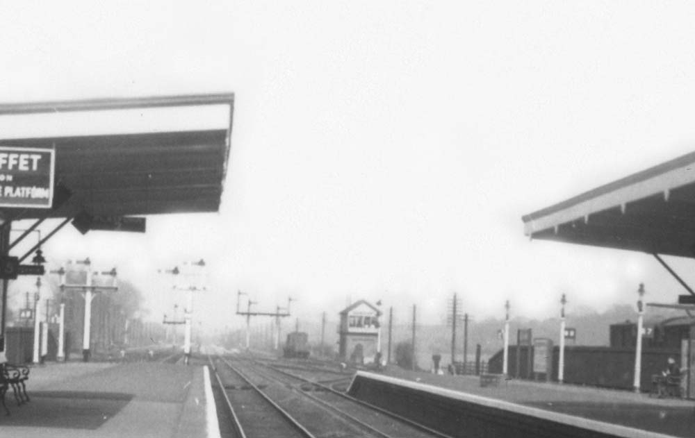 Close up looking towards Water Orton with Castle Bromwich Junction in the near distance and the goods yard on the right