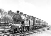 Ex-MR 2P 4-4-0 No 371 approaches Castle Bromwich station with a local service for New Street on 3rd June 1925