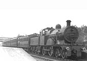Ex-MR 3P 4-4-0 No 776 stands at Castle Bromwich's up platform on a local service on 3rd June 1925