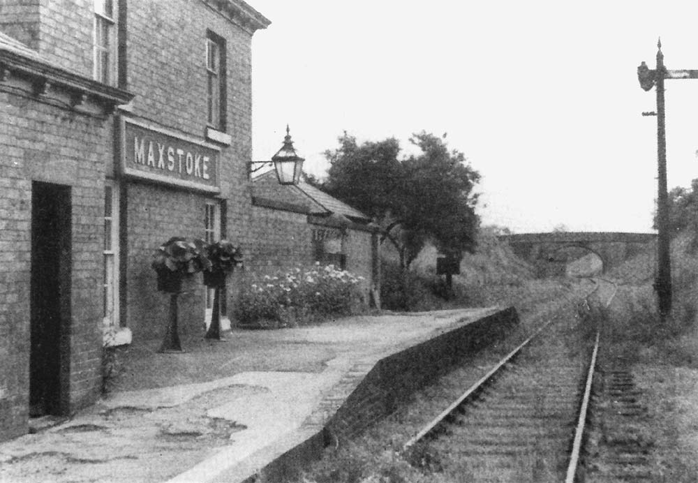 A 1936 view of Maxstoke station which, despite surface erosion to the platform, was still tidily maintained despite the lack of traffic