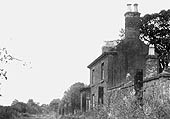 A 1951 view of Maxstoke station's building and platform now used as a private residence