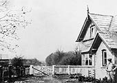 View of one the line's level crossings and gate keeper's house after the removal of the track