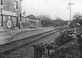 View of Coleshill station on the left and the former down line track bed and probable remains of the down platform
