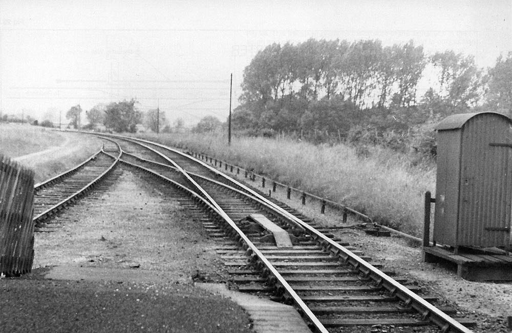 Looking north to Studley and Astwood Bank and the goods siding with the end dock partially seen on the left