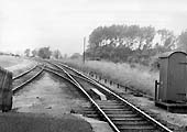 Looking north to Studley and Astwood Bank and the goods siding with the end dock partially seen on the left