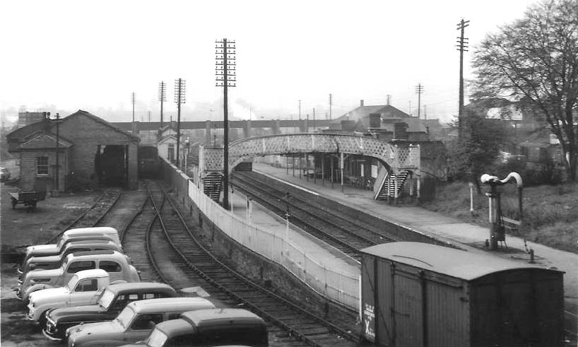 View looking from High Street over bridge looking West towards Ashchurch on 13th November 1962