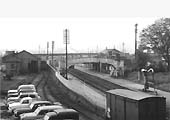View looking from High Street over bridge looking West towards Ashchurch on 13th November 1962