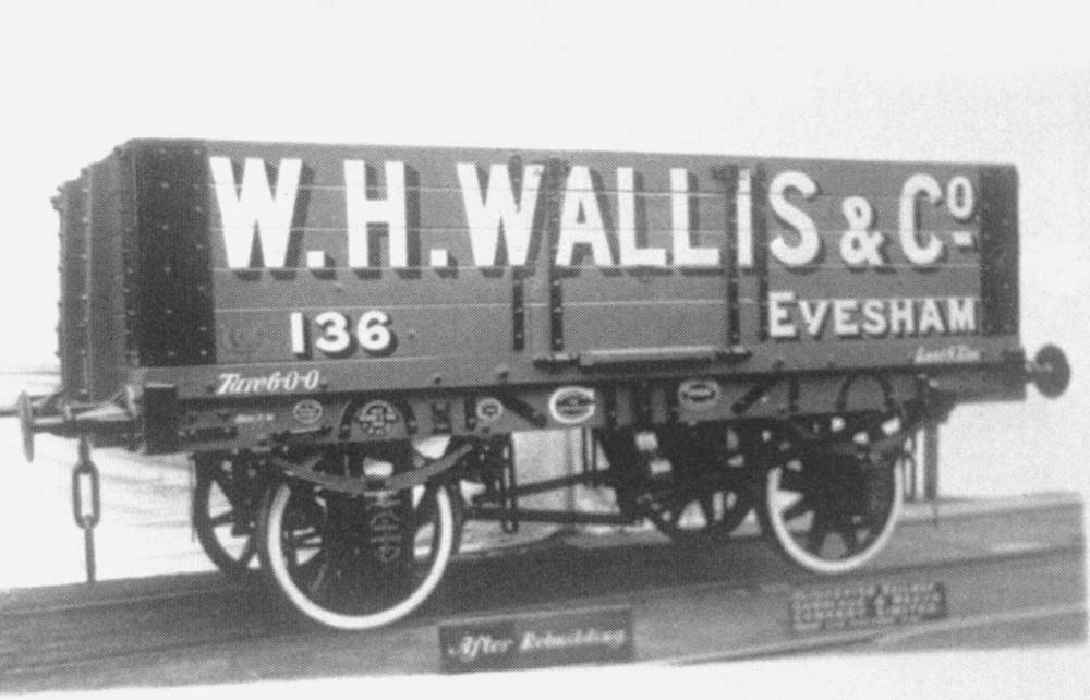 Photograph of WH Wallis & Company's 8 ton open wagon after rebuilding by the GRC&W
