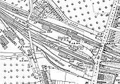 Close up of the layout of the station prior to the 1905 connection being made at the Redditch end of the station