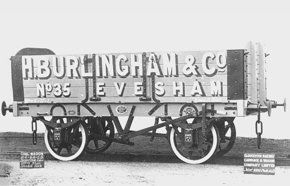 Messrs H Burlingham & Co coal wagon No 35 built in 1896 by the GRC&WC and registered by the GWR