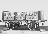Messrs H Burlingham & Co coal wagon No 35 built in 1896 by the GRC&WC and registered by the GWR
