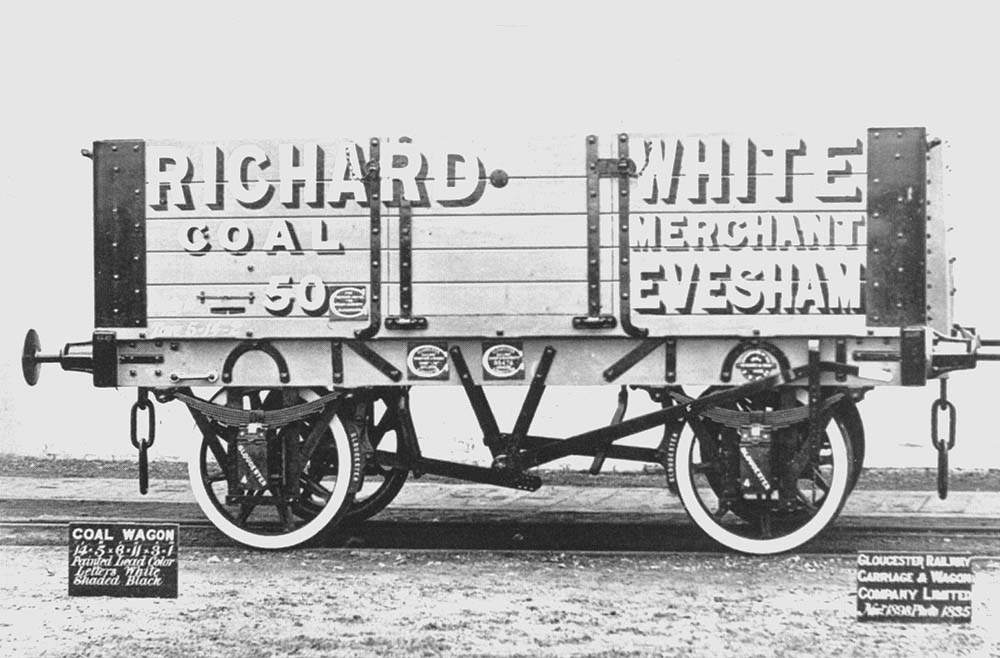 Messrs Richard White coal wagon No 50 built in 1898 by the GRC&WC and registered by the GWR